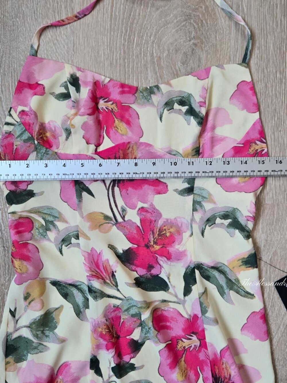 Lulus Harleigh Light Yellow Floral Halter Midi Dress Small Chiffon New With Tags - Picture 7 of 17